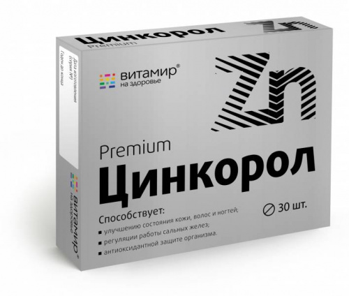 ЦИНКОРОЛ ЦИНК ЦИТРАТ ВИТАМИР, 30 ТАБ.