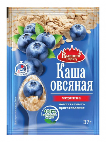 Каша овсяная с черникой моментального приготовления Вышний город, 37г.	