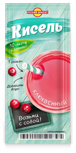 Кисель момент Здоровый образ жизни клюквенный Русский Продукт, 25 г