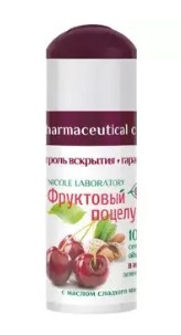 Фруктовый поцелуй помада гигиеническая вишня 3,5
