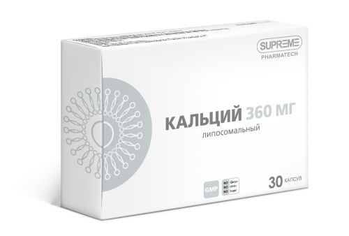 Липосомальный Кальций Supreme Pharmatech, 30 капс. по 360 мг.