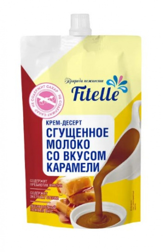 Крем-десерт "Сгущенное молоко со вкусом карамели" Fitelleм ФитПарад, 100г