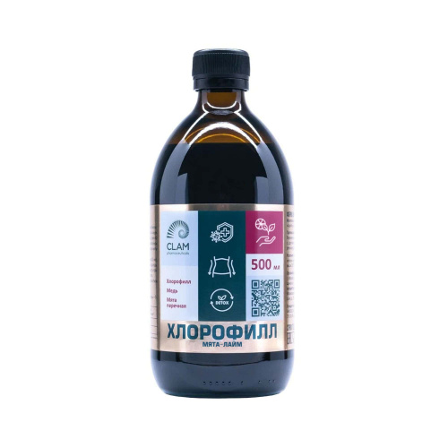Хлорофилл "Мята-лайм" ClamPharm, 500 мл.