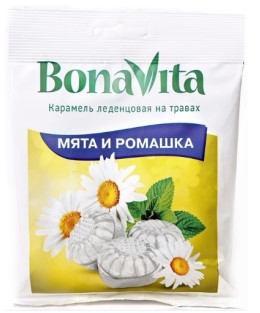 Бона вита карамель леденцовая мята-ромашка витамин С, 60г