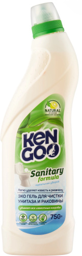 KENGOO Sanitary formula Эко Гель для чистки унитаза и раковины, 750 мл.