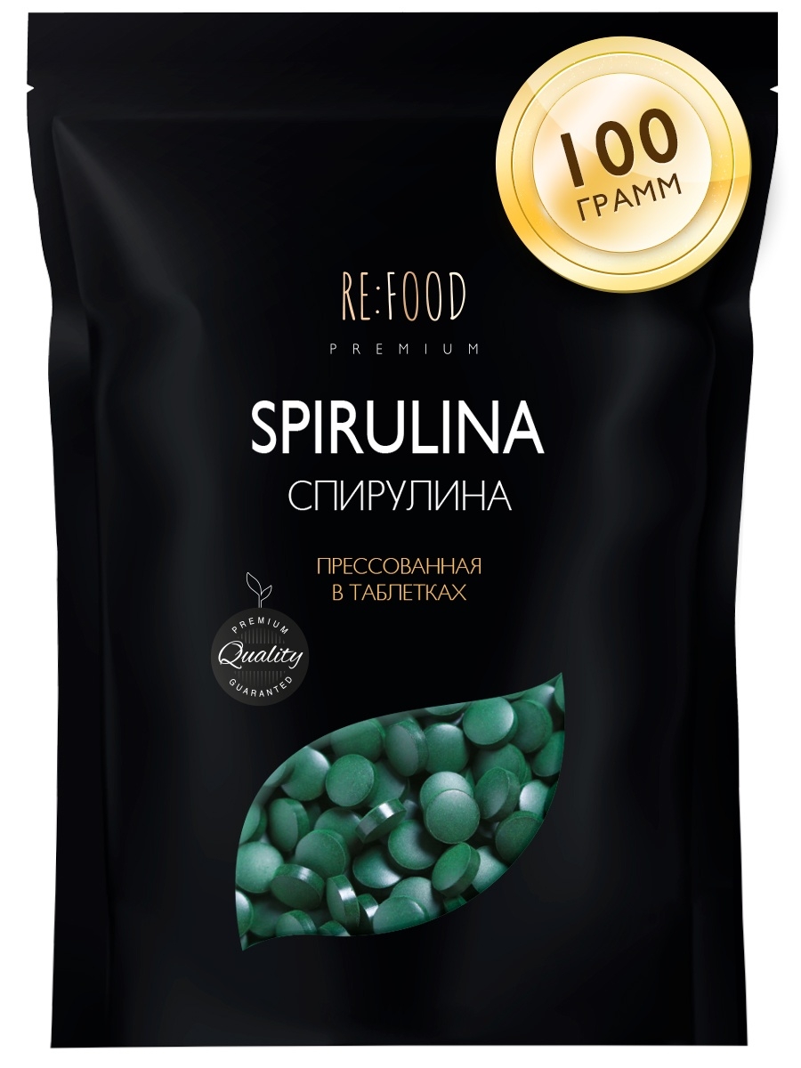 RE:FOOD Спирулина PREMIUM 100 грамм