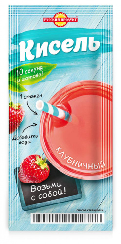Кисель момент Здоровый образ жизни клубничный Русский Продукты, 25 г