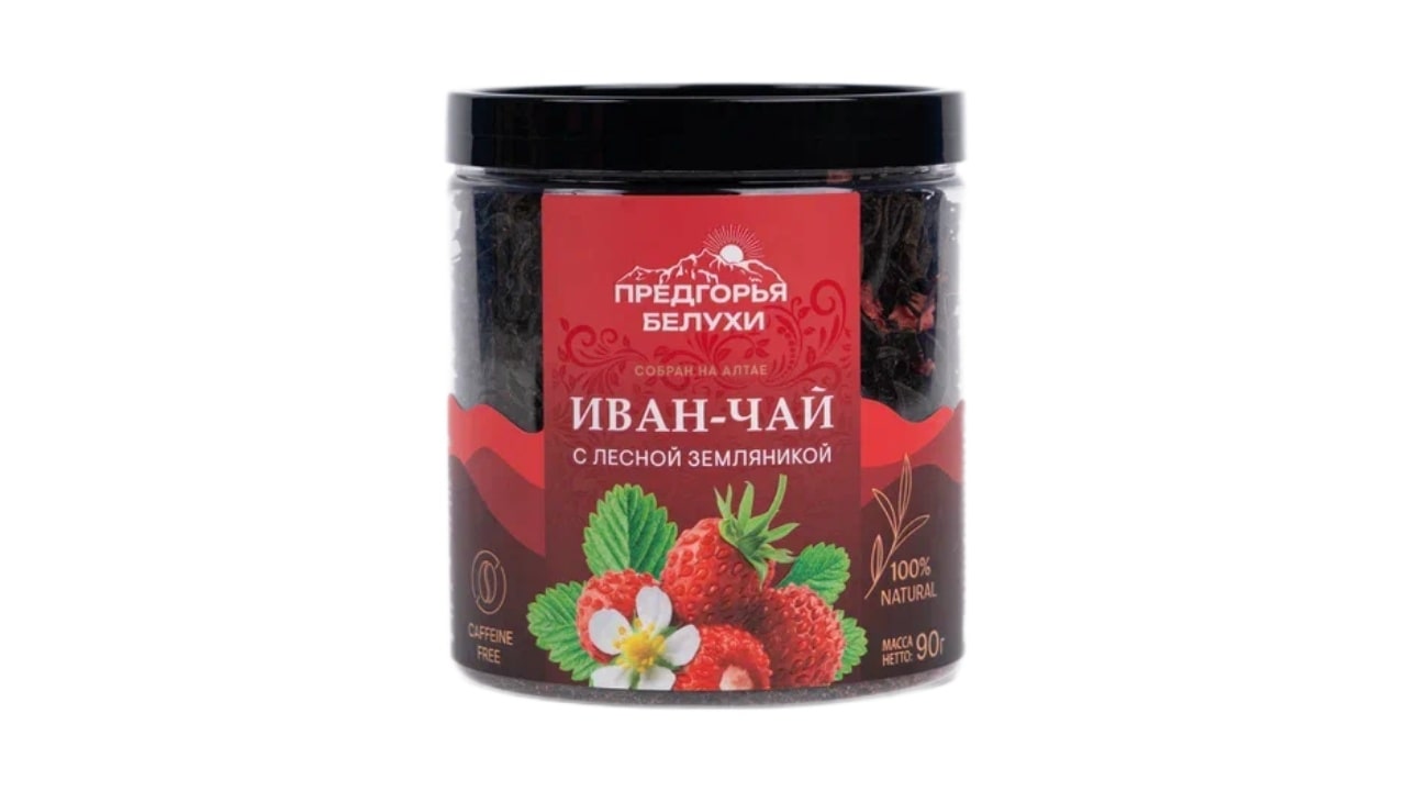 Иван-чай с лесной земляникой Предгорья Белухи, 90 г