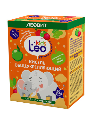 ЛЕОВИТ Leo Kids Кисель общеукрепляющий. 5 пакетов по 12 г.