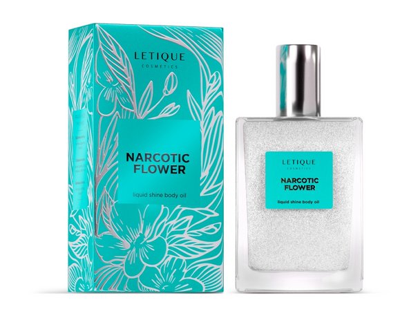 Мерцающее парфюмированное масло для тела NARCOTIC FLOWER, 50 мл, Letique Cosmetics 