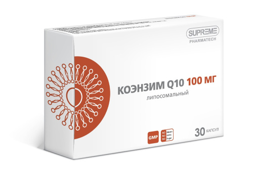 Липосомальный Коэнзим Q10 Supreme Pharmatech, 30 капс. по 100 мг.