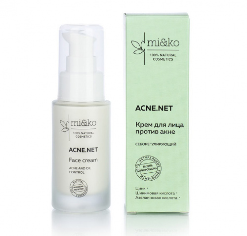 МиКо Себорегулирующий крем для лица против акне "Acne.net", 30 мл