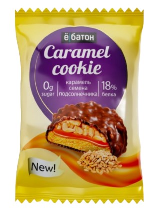 Изделие кондитерское Печенье «Caramel cookie» с семенами подсолнечника тм Ё|батон