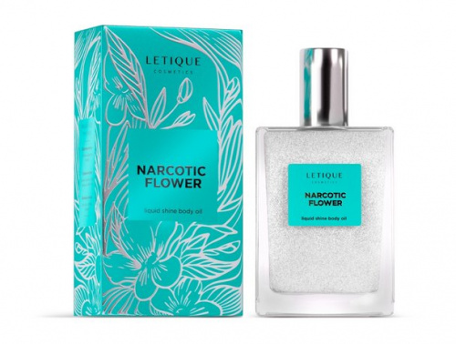 Мерцающее парфюмированное масло для тела NARCOTIC FLOWER, 50 мл, Letique Cosmetics 