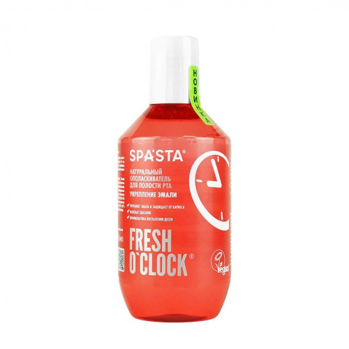Ополаскиватель для полости рта Укрепление эмали SPASTA Fresh o’clock, 400 мл
