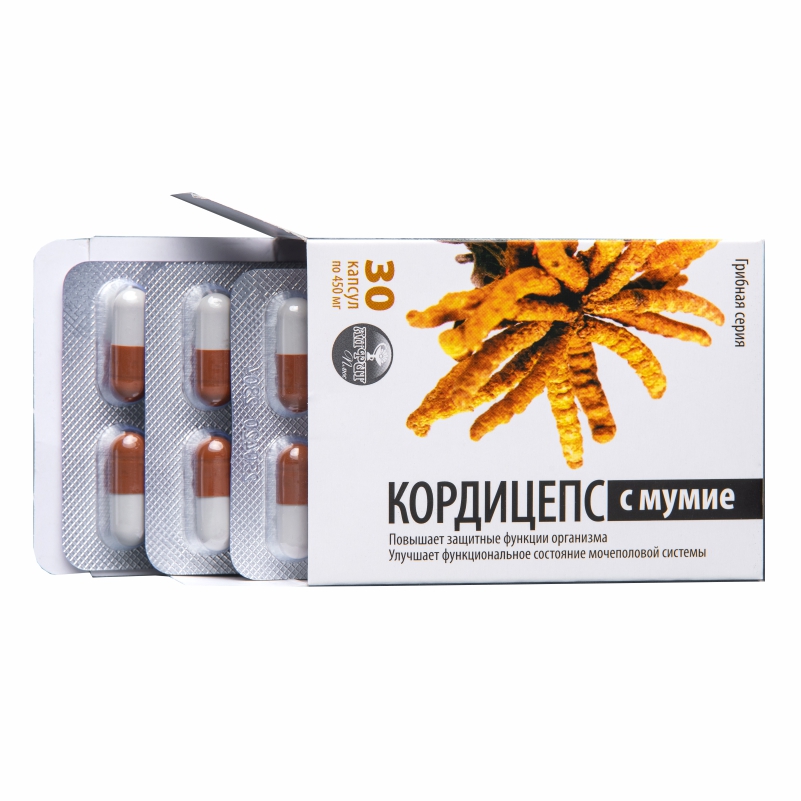 Грибная серия «Кордицепс с мумиё» №30, капсулы