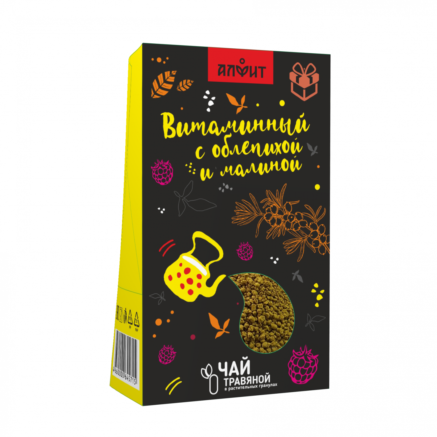 Алфит Чайный напиток Витаминный с облепихой и малиной, 60 гр.