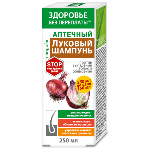 Шампунь Луковый против выпадения волос и облысения ФораФарм, 250мл