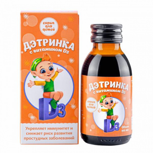 Сироп детский «Дэтринка» с витамином D3 Алфит Плюс, 100 мл.