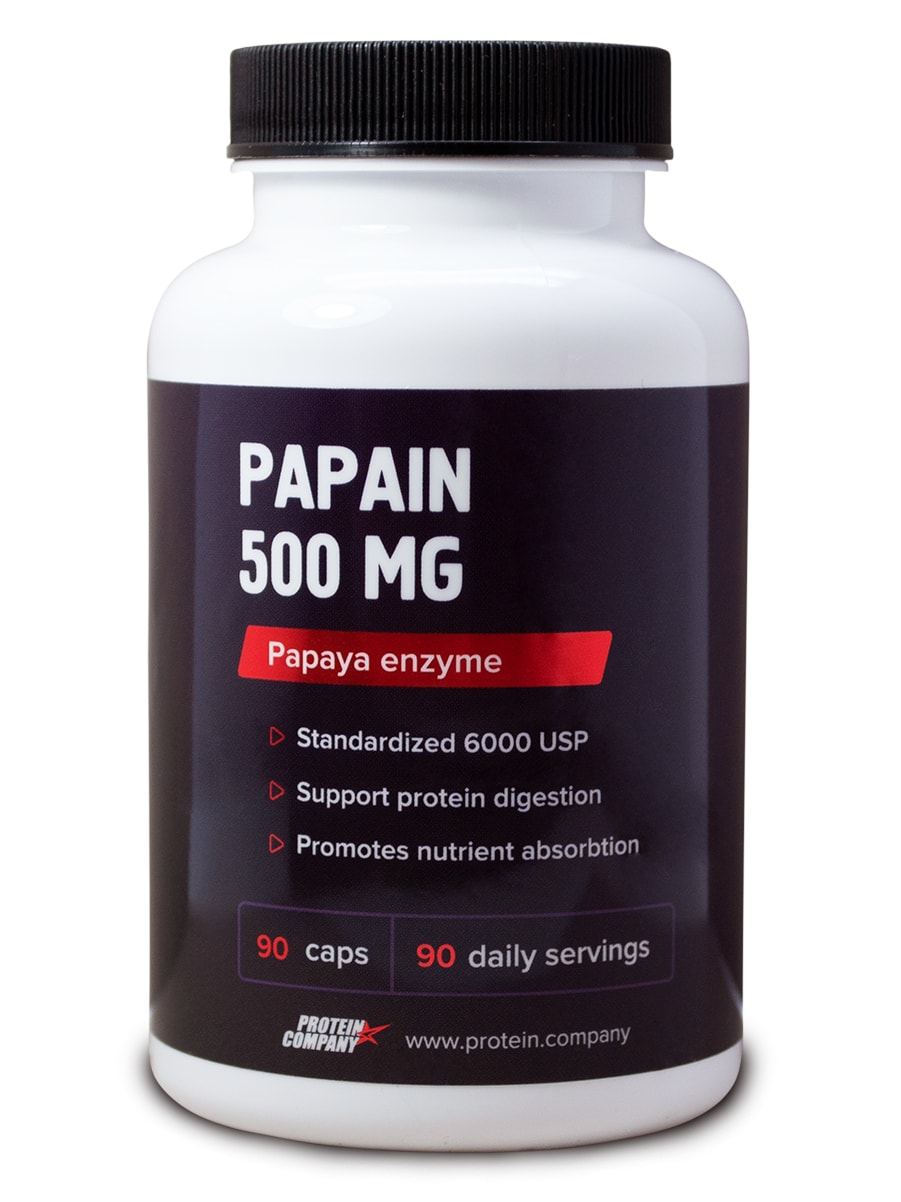 Papain 500 mg (Папаин) PROTEIN.COMPANY, 90 капсул