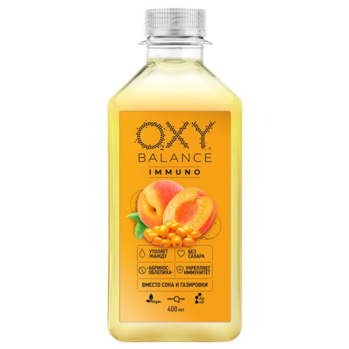 Напиток безалкогольный негазированный Oxy Balance Immuno абрикос-облепиха, (400мл)
