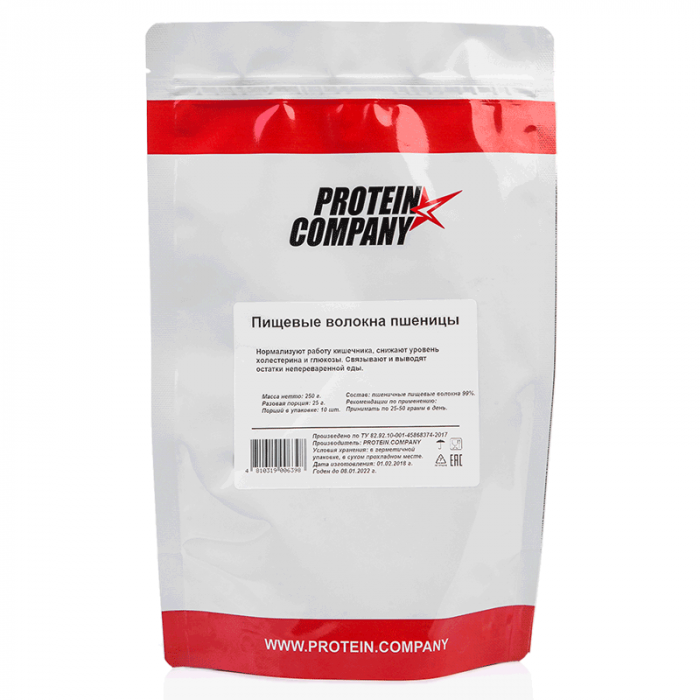 Wheat fiber (Пищевые пшеничные волокна) PROTEIN.COMPANY, 250 грамм