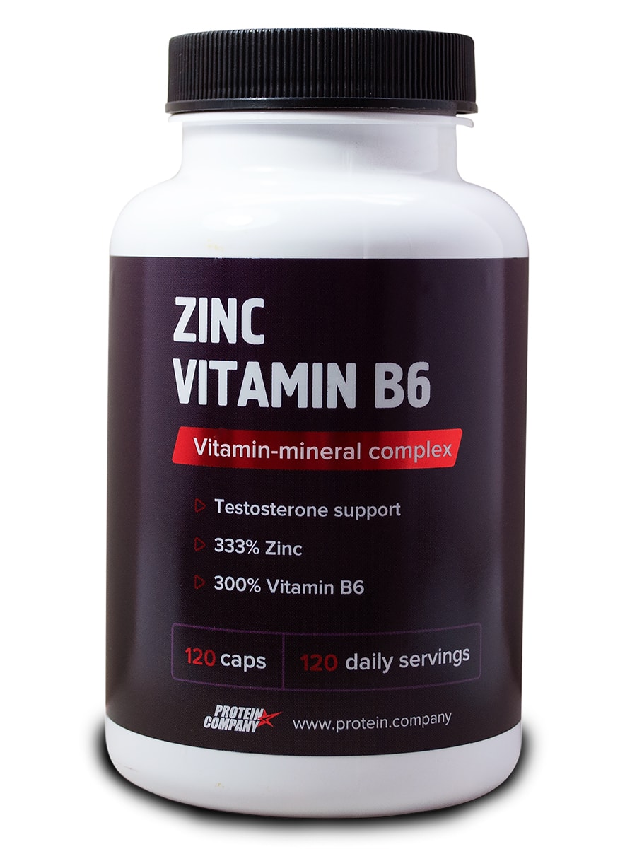 Zinc vitamin B6 (Цинк + Витамин B6) PROTEIN.COMPANY, 120 капсул
