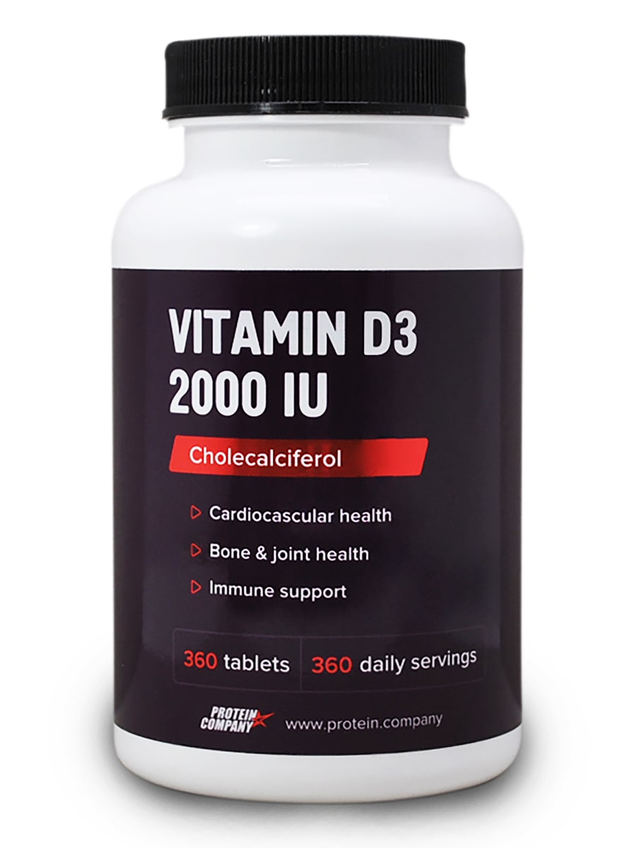 Vitamin D3 2000 IU (Витамин D3 со вкусом ванили) PROTEIN.COMPANY, 360 таблеток