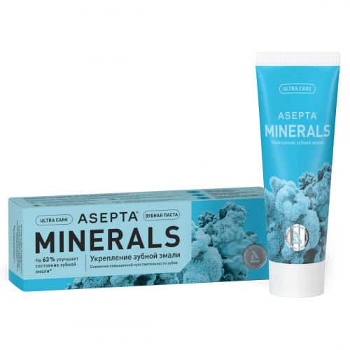 Асепта Minerals зубная паста Укрепление зубной эмали, 75 мл. 