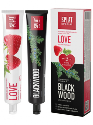 Набор зубных паст SPLAT Special LOVE / BLACKWOOD, 2 шт по 75 мл