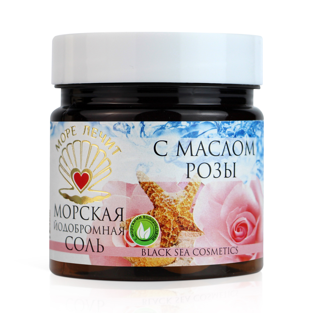 Бизорюк Йодобромная соль "Море Лечит" с маслом розы, 150гр.