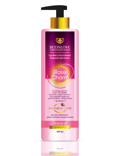Профессиональный Бальзам для волос Rose Charm BEEINLOVE, 250 мл