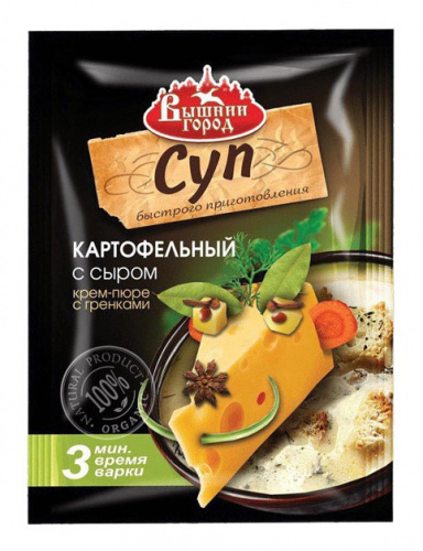 Суп картофельный с сыром крем-пюре с гренками быстрого приготовления Вышний город, 20 г