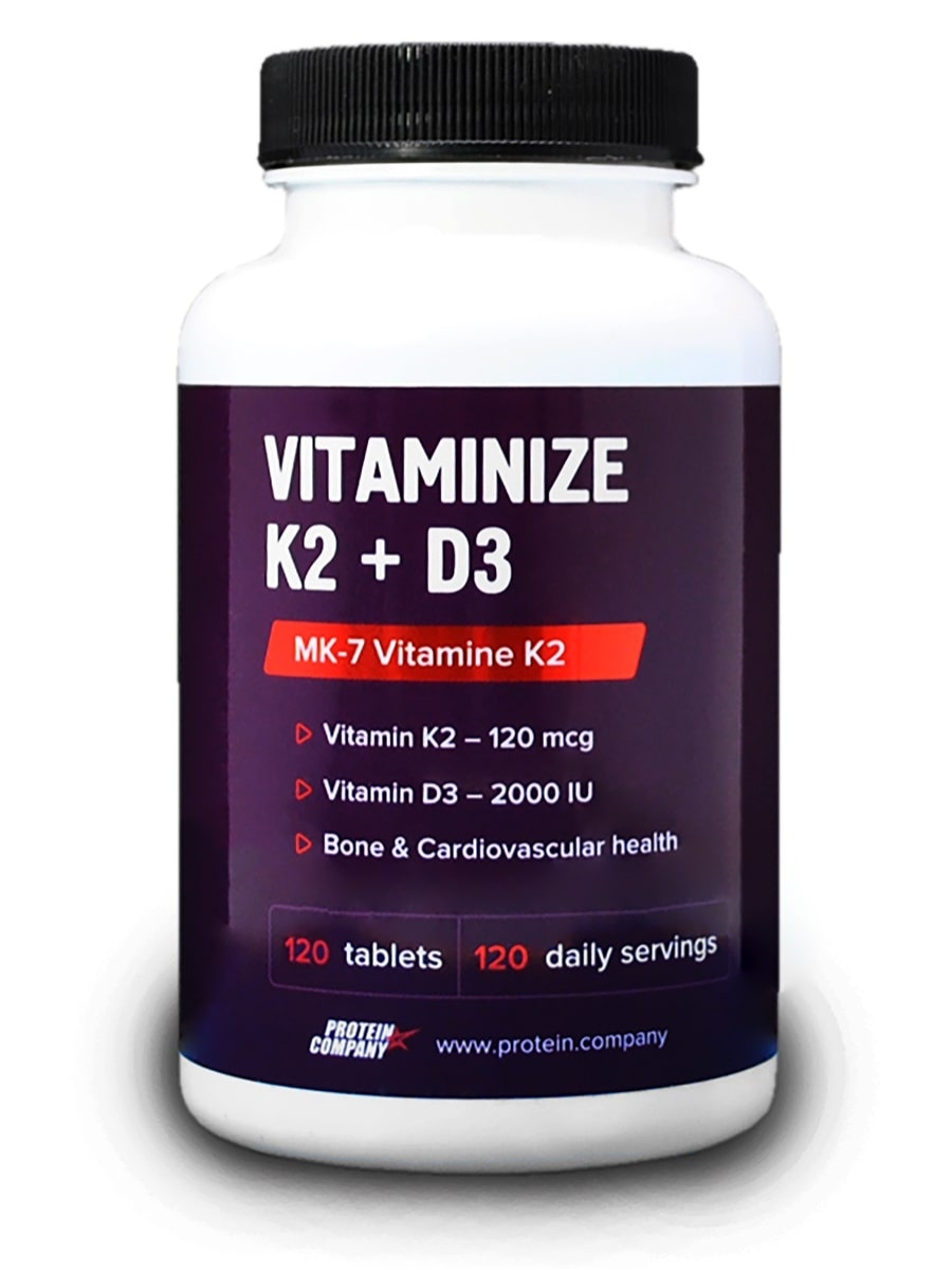 Vitaminize K2 + D3 PROTEIN.COMPANY, 120 таблеток