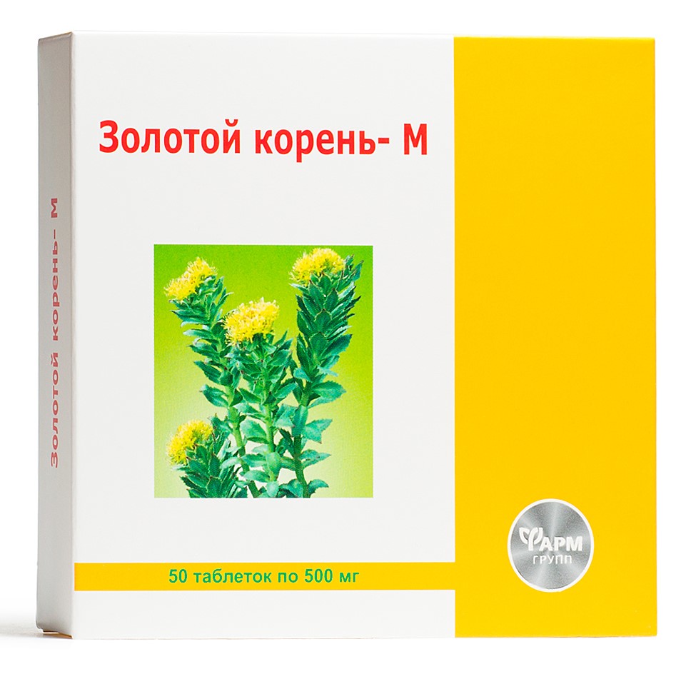 Таблетки Золотой корень-м Фармгрупп 500 мг, 50 шт