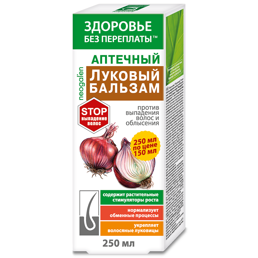 Бальзам Луковый против выпадения волос и облысения ФораФарм, 250мл