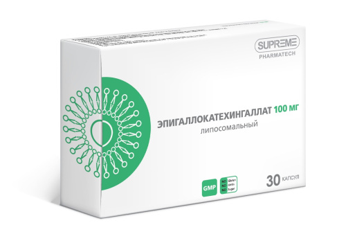 Липосомальный Эпигаллокатехингаллат Supreme Pharmatech, 30 капс. по 100 мг.