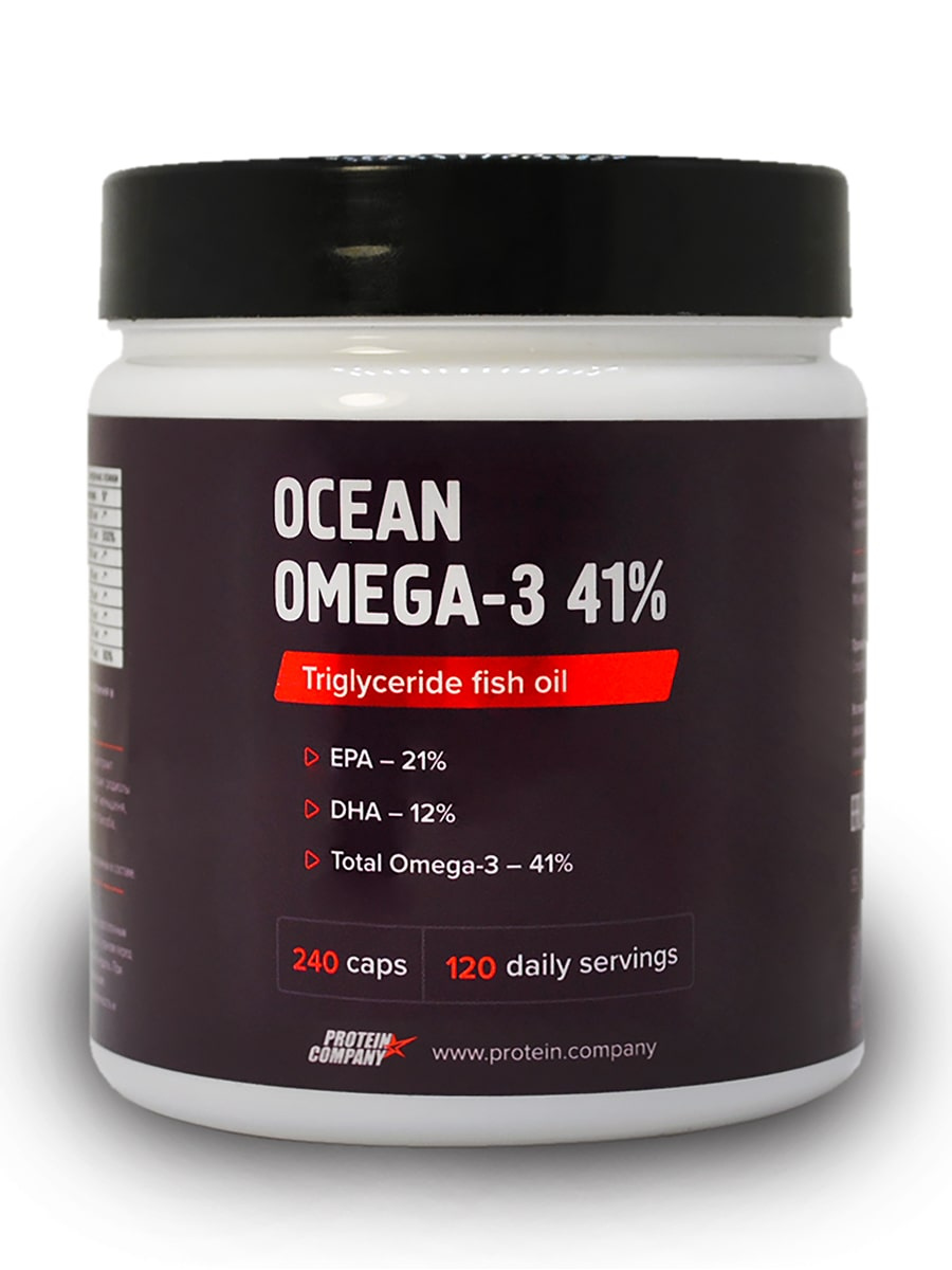 Ocean Omega-3 – 41% (Омега-3) 1000 мг PROTEIN.COMPANY, 240 капсул