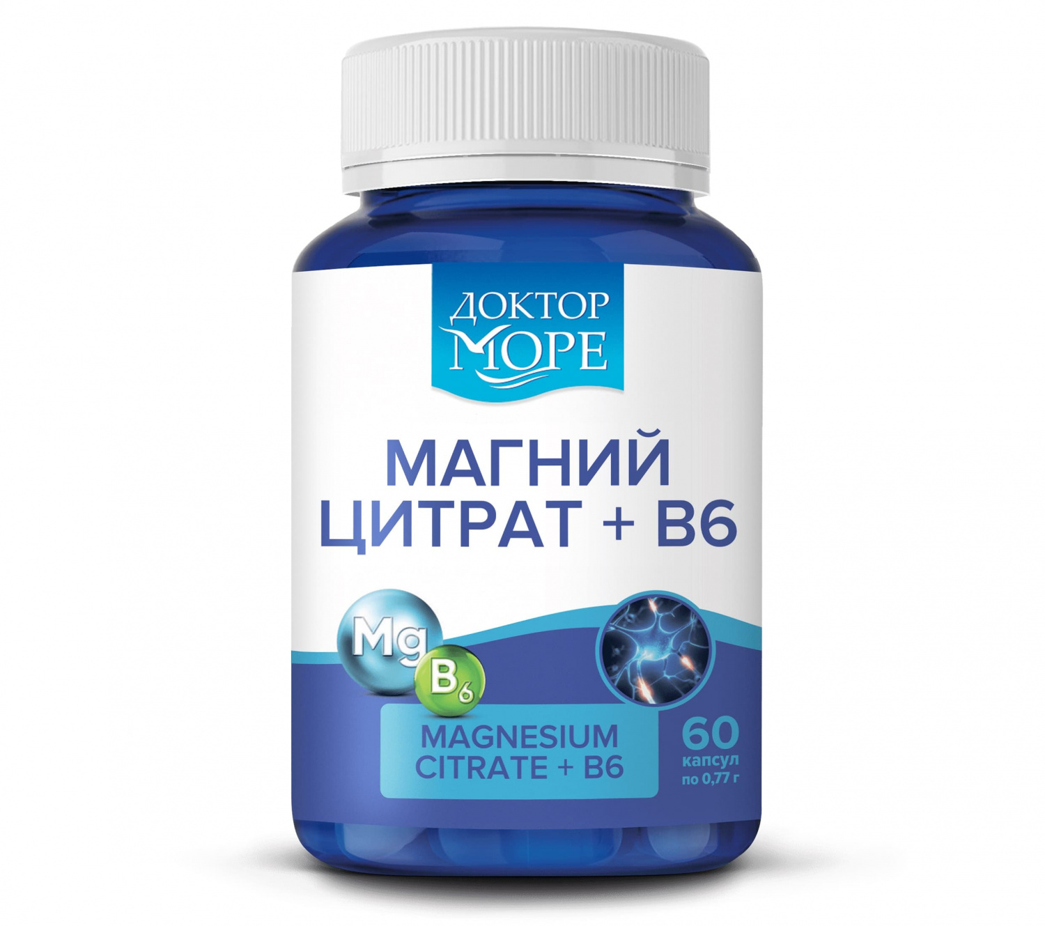 Доктор Море Магний цитрат + В6 (Magnesium citrate + B6), 60 капс. по 0,77 г.