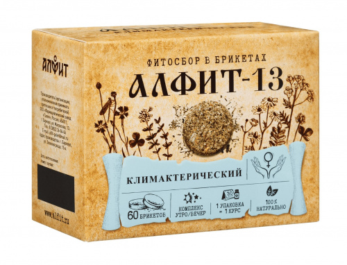 Алфит-13 Климактерический (утренний, вечерний), 60 брикетов