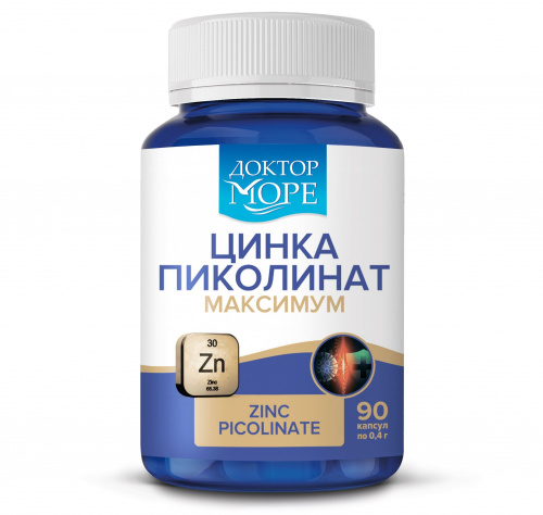 Доктор Море Цинка пиколинат максимум (Zinc Picolinate maximum), 90 капс. по 0,4 г.