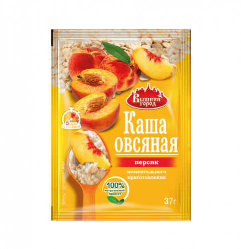 Каша овсяная с персиком 3 пакета по 37 г. быстрого приготовления Вышний город