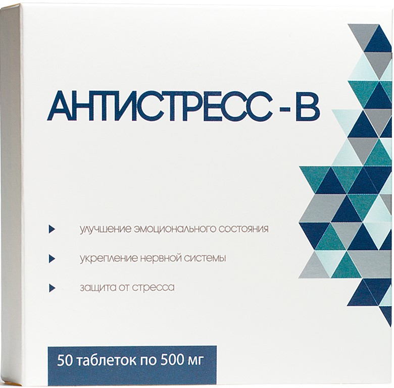 Таблетки Антистресс В Фармгрупп 500 мг, 50 шт