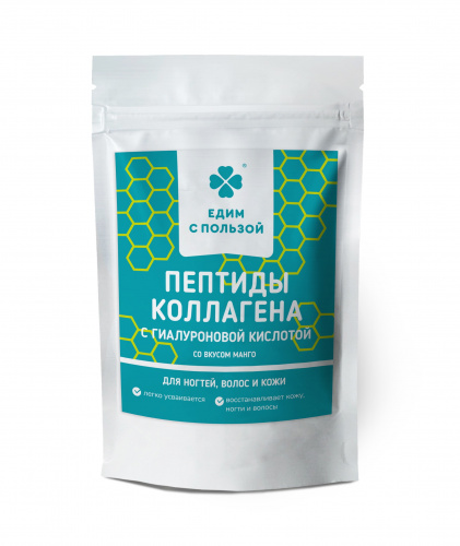 Пептиды Коллагена для кожи, ногтей и волос со вкусом манго Едим с пользой, 100 г