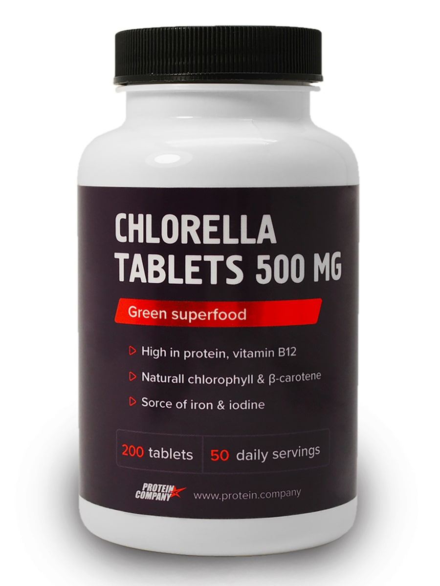 Chlorella 500 mg (Хлорелла) PROTEIN.COMPANY, 200 таблеток
