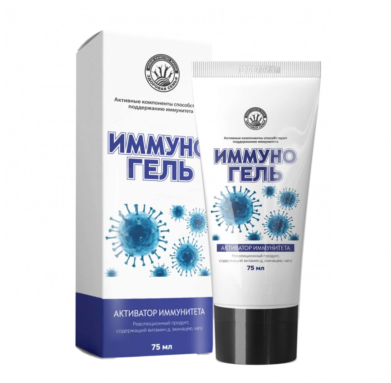 Иммуногель (активатор иммунитета) Здоровая семья Сибирь, 75 мл.
