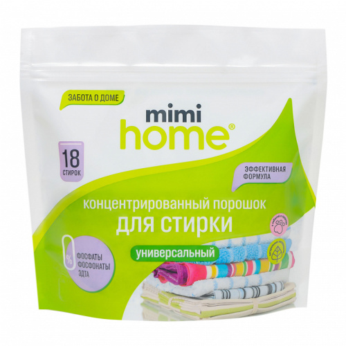 Концентрированный порошок для стирки Универсальный Mimi home, 450 г