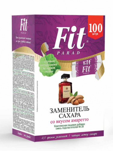 Заменитель сахара со вкусом Амаретто ФитПарад №28, стики 50г (100 шт)