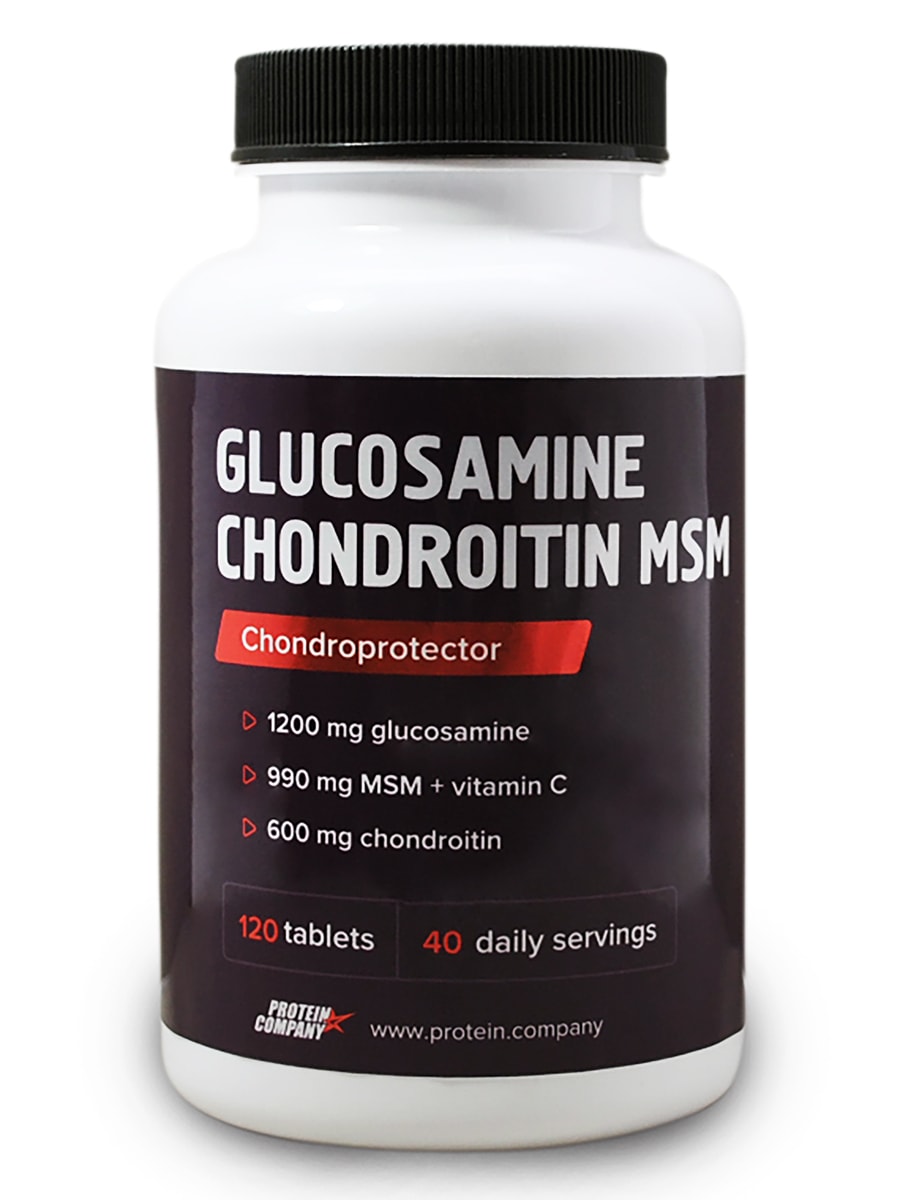 Glucosamine chondroitin MSM (Хондропротектор со вкусом лимона) PROTEIN.COMPANY, 120 таблеток