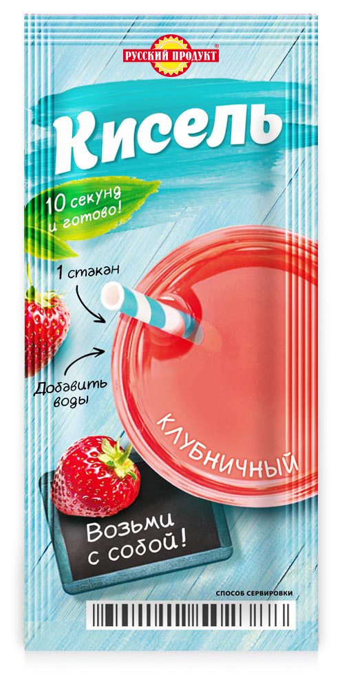 Кисель момент Здоровый образ жизни клубничный Русский Продукты, 25 г